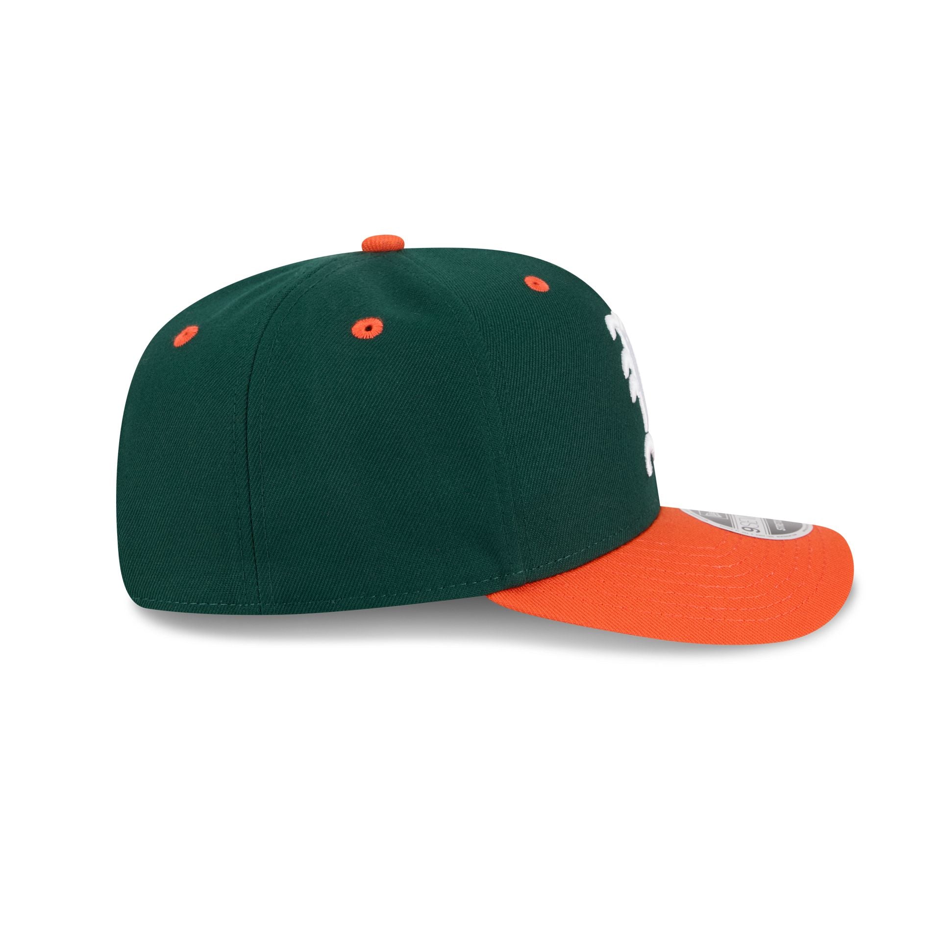 New Era x adidas Miami Hurricanes Dark Green 9SEVENTY Stretch-Snap Hat