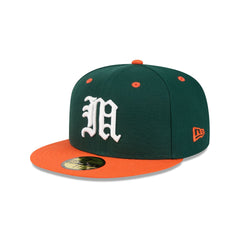 New Era x adidas Miami Hurricanes Dark Green 59FIFTY Fitted Hat