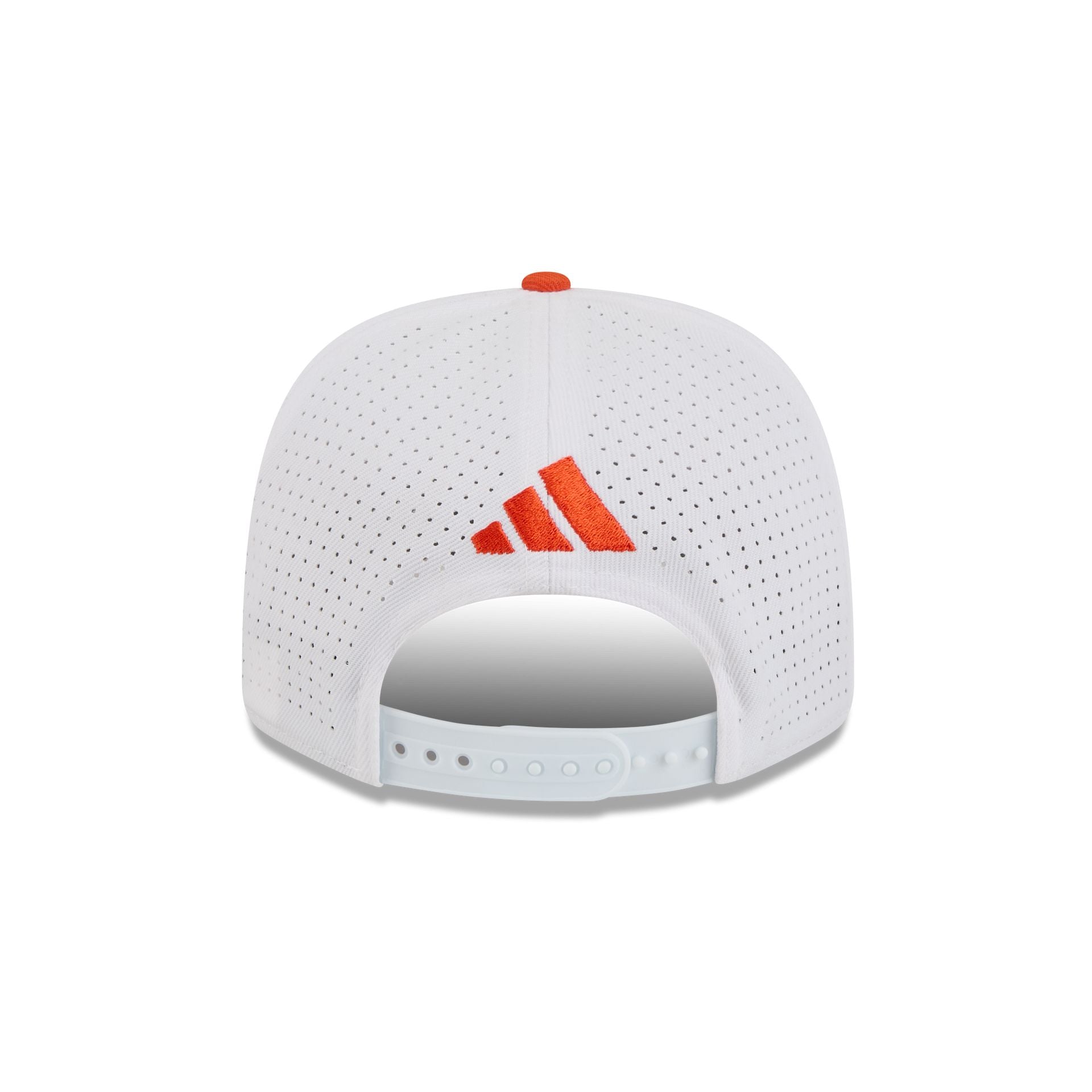 New Era x adidas Miami Hurricanes White Mascot 9SEVENTY Stretch-Snap Hat