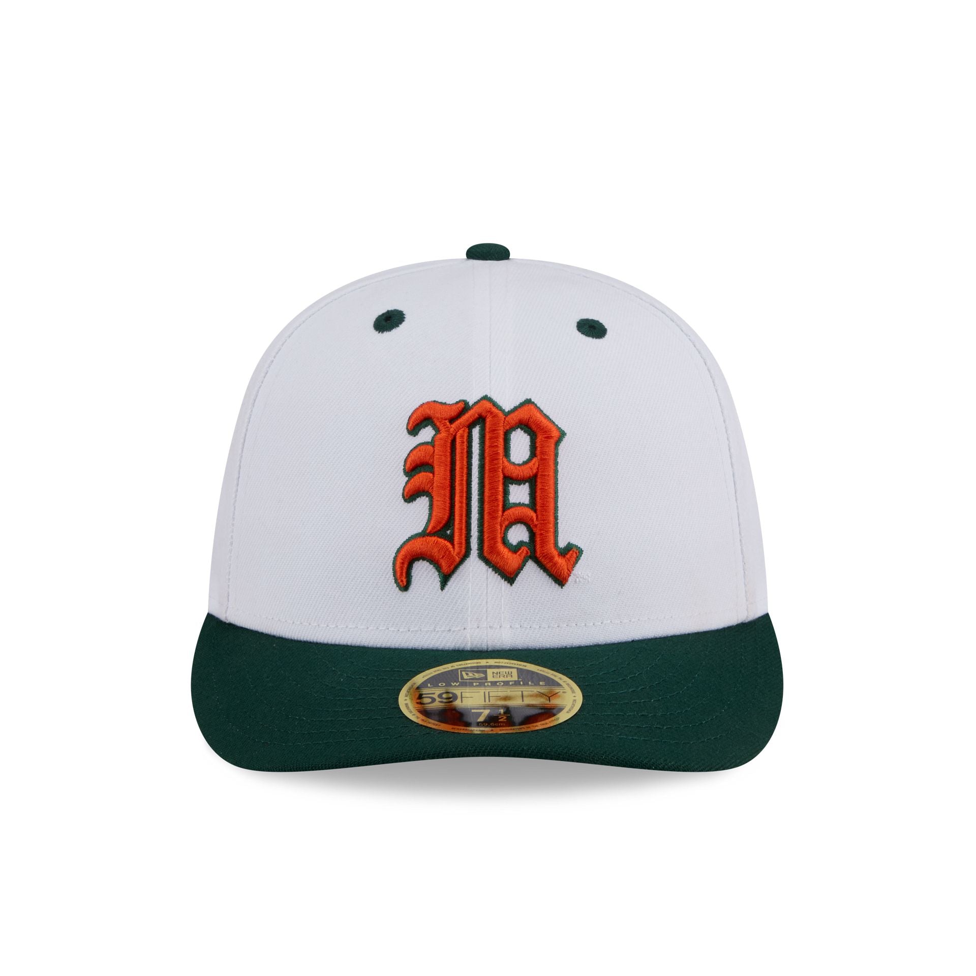 New Era x adidas Miami Hurricanes White Low Profile 59FIFTY Fitted Hat