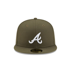Atlanta Braves Basic Olive Green 59FIFTY Fitted Hat