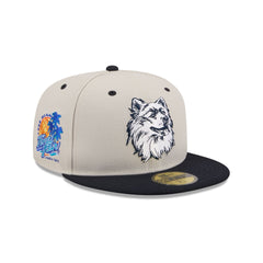 Connecticut Huskies Collegiate Two-Tone Chrome 59FIFTY Fitted Hat