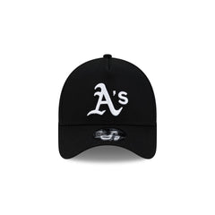 Athletics Side Script Black 9FORTY A-Frame Trucker Hat