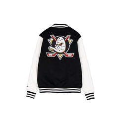 Anaheim Ducks Black & White Varsity Jacket