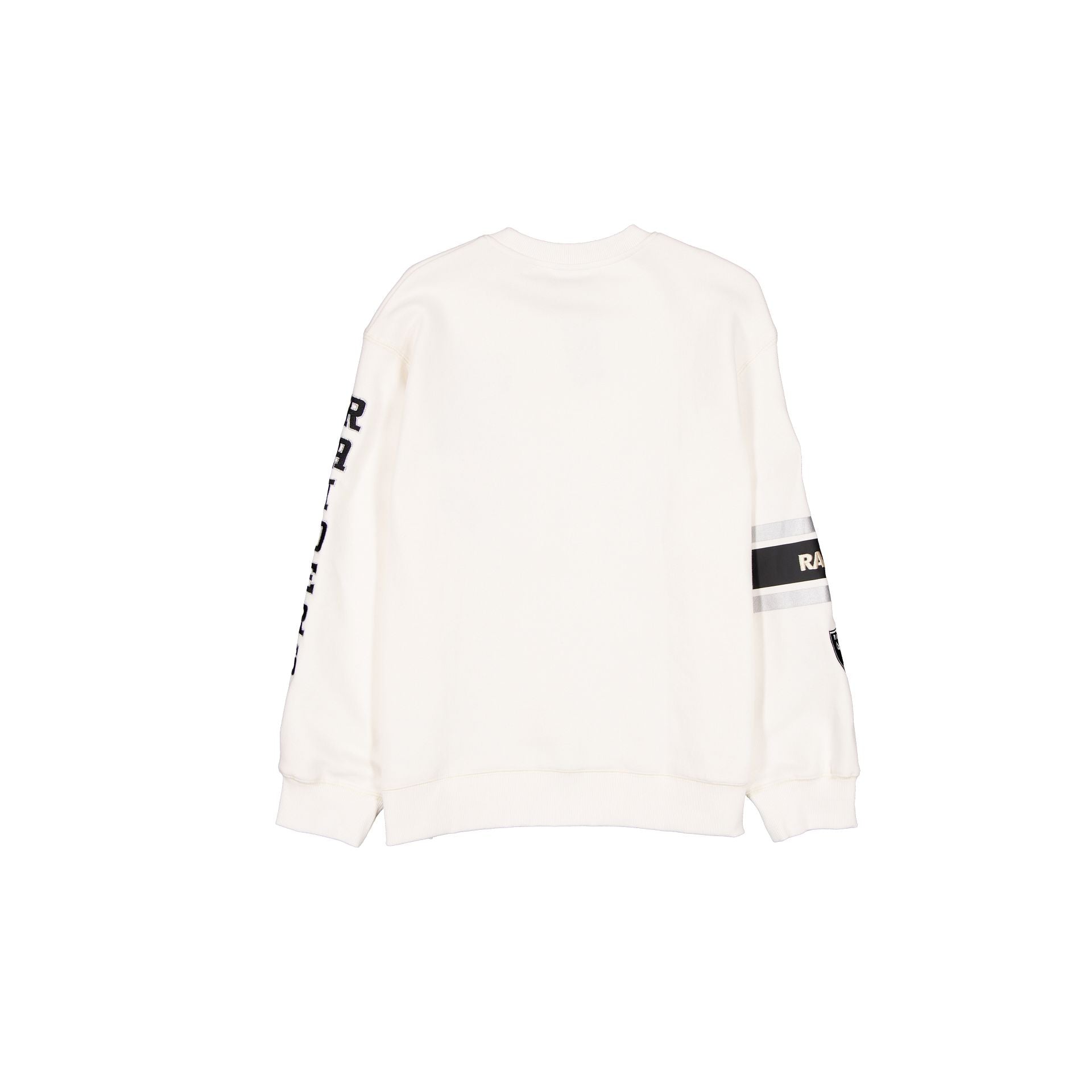Las Vegas Raiders Women's Chrome White Varsity Crewneck