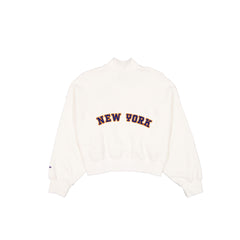 New York Knicks Women's Chrome White Quarter Zip
