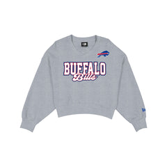Buffalo Bills Women's Heather Gray Glitter Crewneck