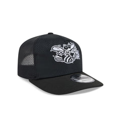 Charlotte Hornets Black & White Mesh 19TWENTY Trucker Hat