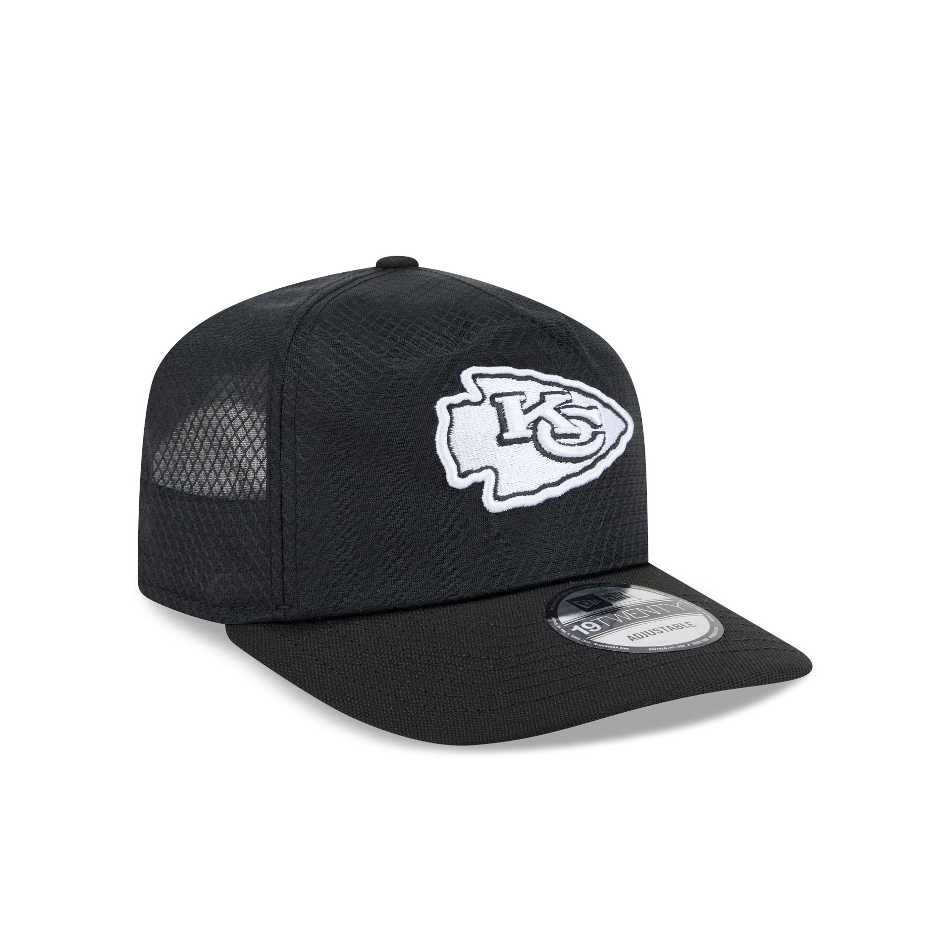 Kansas City Chiefs Black & White Mesh 19TWENTY Trucker Hat