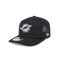 Miami Dolphins Black & White Mesh 19TWENTY Trucker Hat