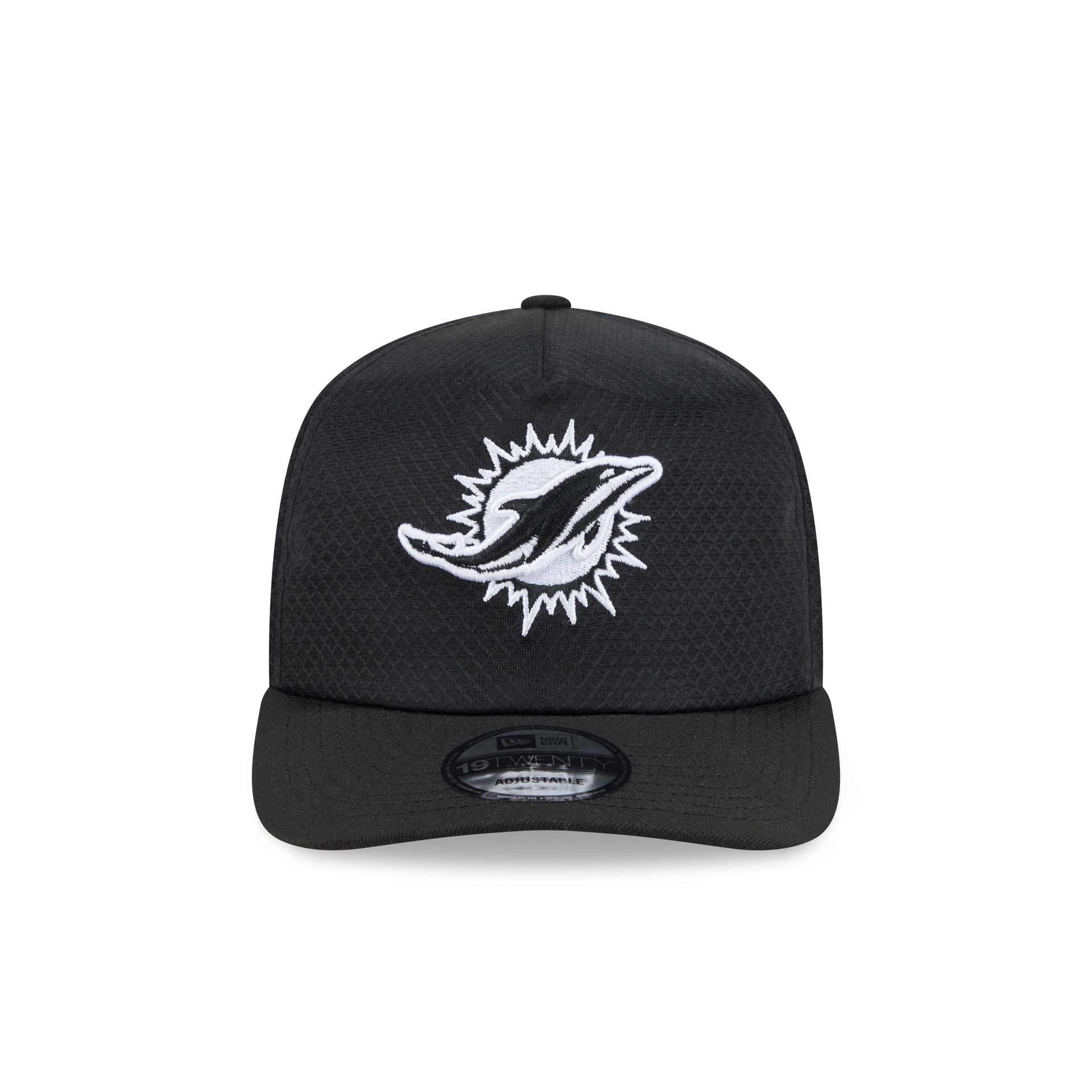 Miami Dolphins Black & White Mesh 19TWENTY Trucker Hat