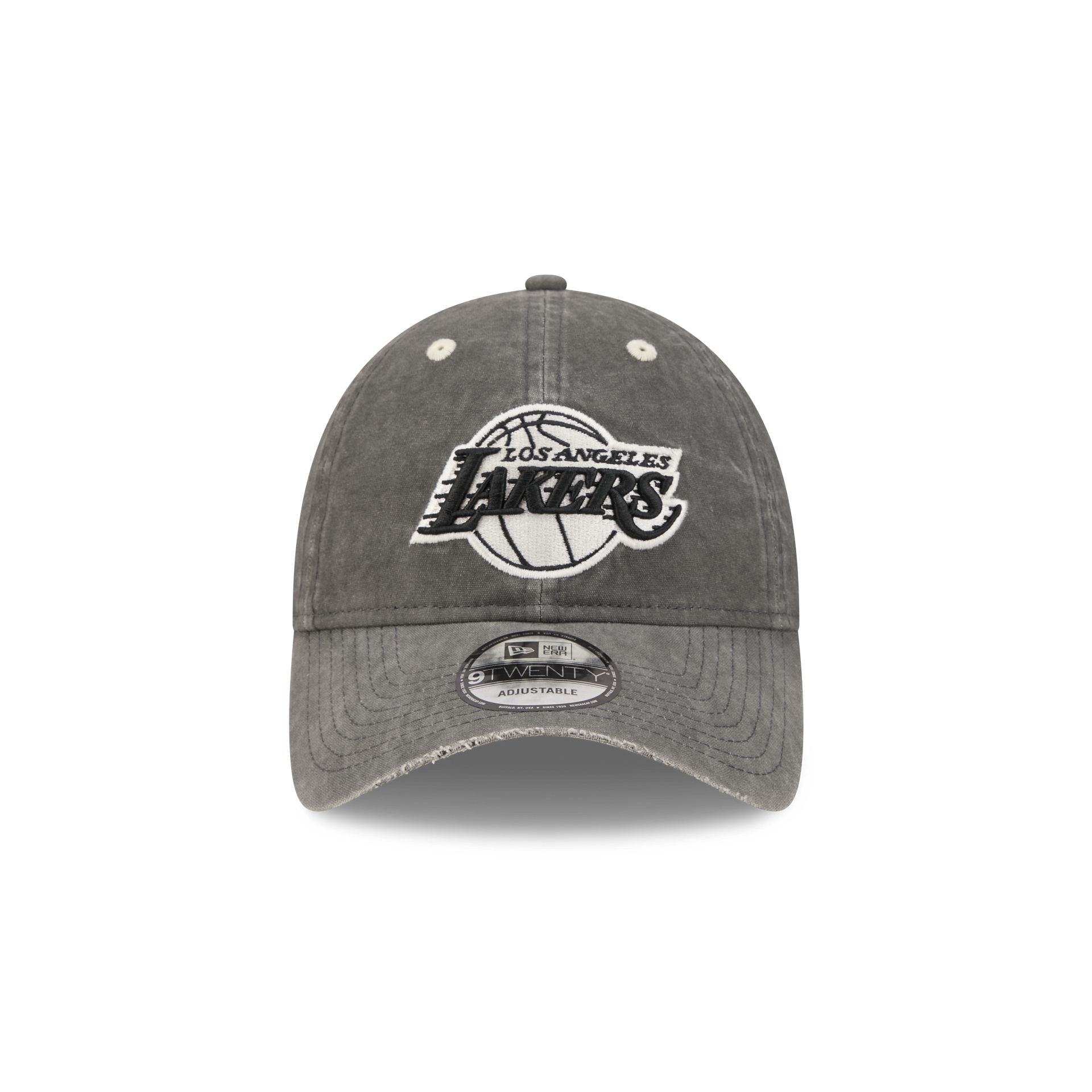 Los Angeles Lakers Washed Black Cotton 9TWENTY Adjustable Hat