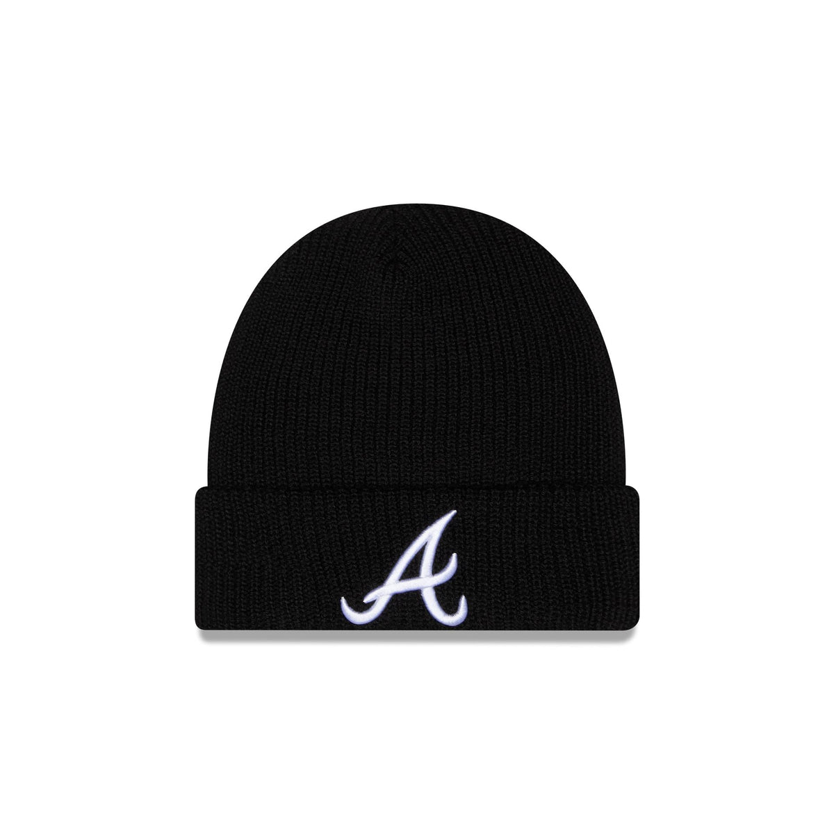 Atlanta Braves Black Cuff Knit Beanie Hat