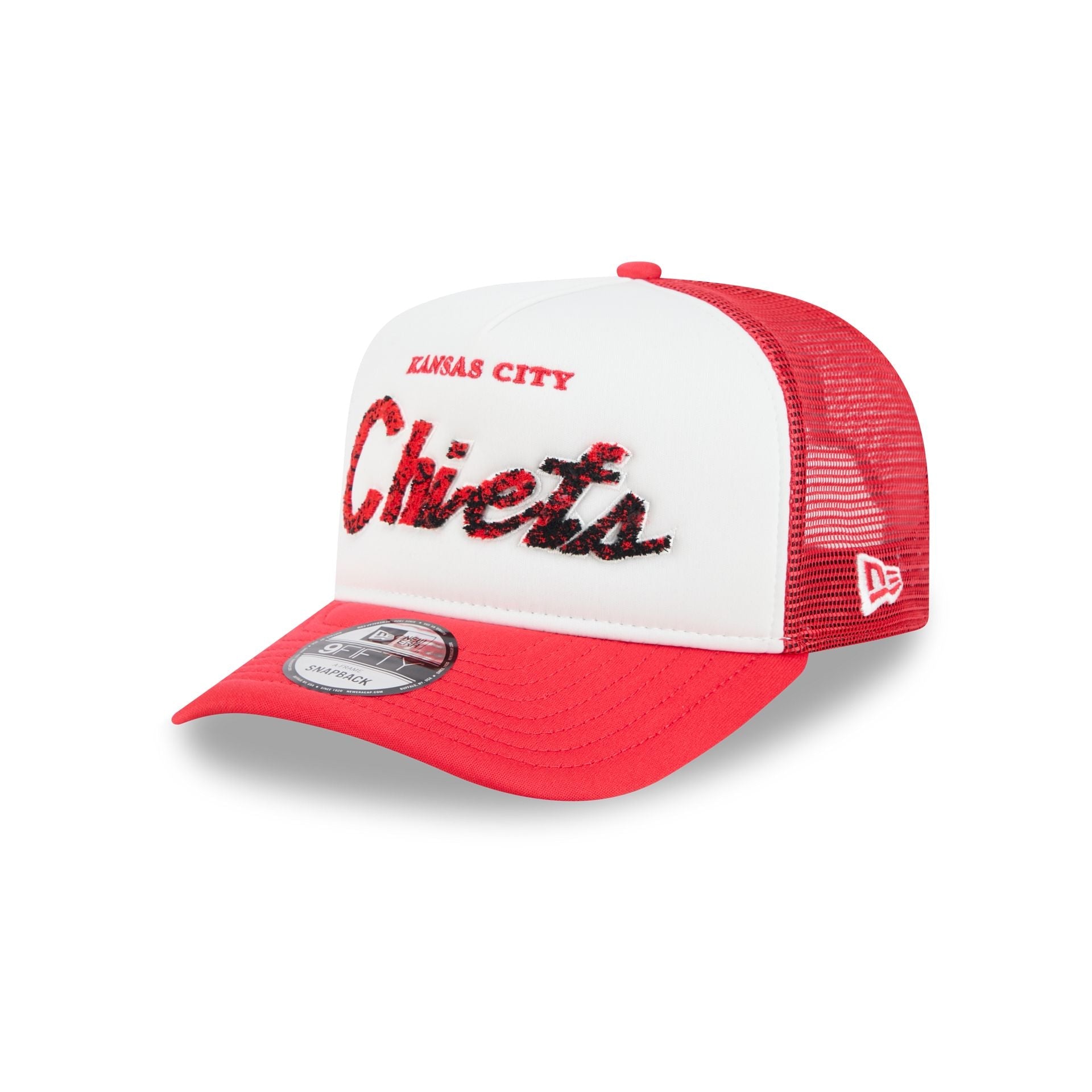 Kansas City Chiefs Fade Script 9FIFTY A-Frame Trucker Hat