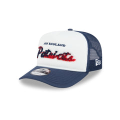 New England Patriots Fade Script 9FIFTY A-Frame Trucker Hat