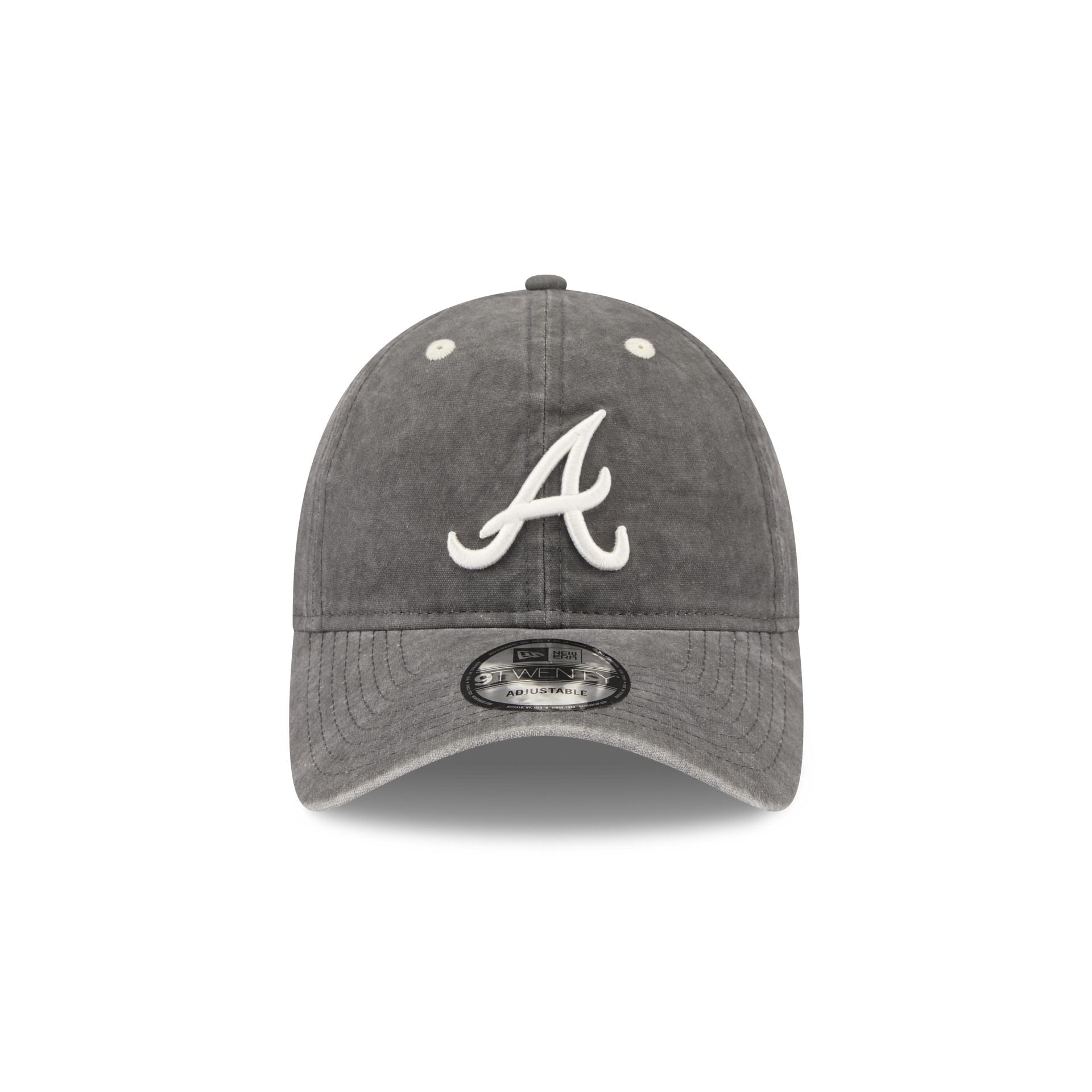 Atlanta Braves Washed Black Cotton 9TWENTY Adjustable Hat