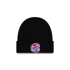 Chicago Cubs Black Cuff Knit Beanie Hat