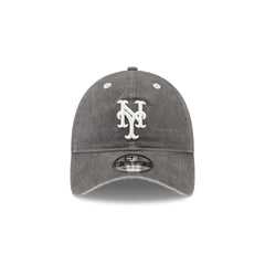 New York Mets Washed Black Cotton 9TWENTY Adjustable Hat