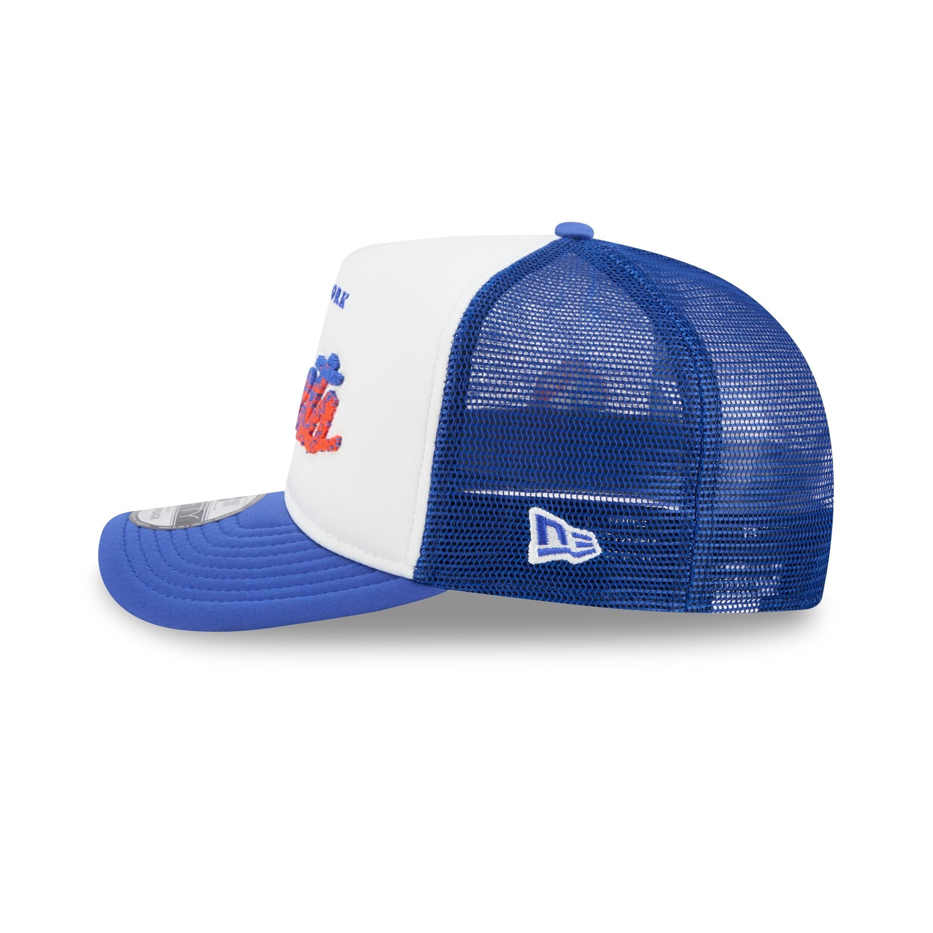 New York Mets Fade Script 9FIFTY A-Frame Trucker Hat