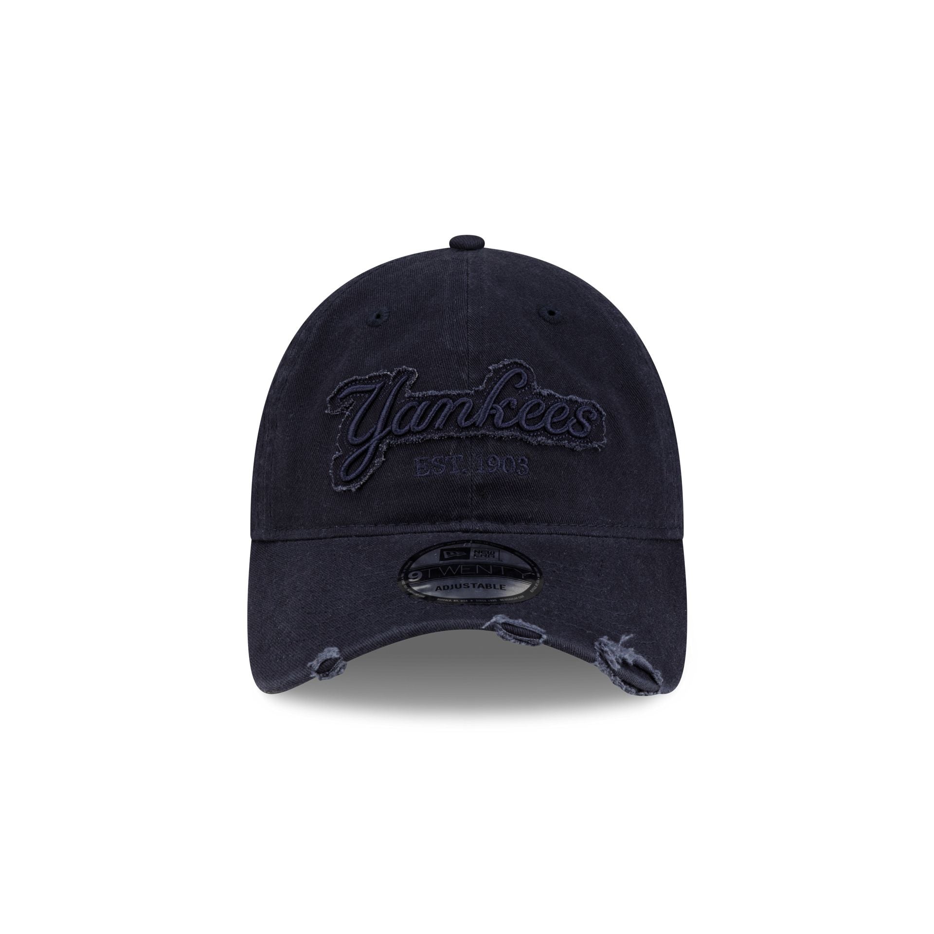 New York Yankees Distressed Wordmark 9TWENTY Adjustable Hat
