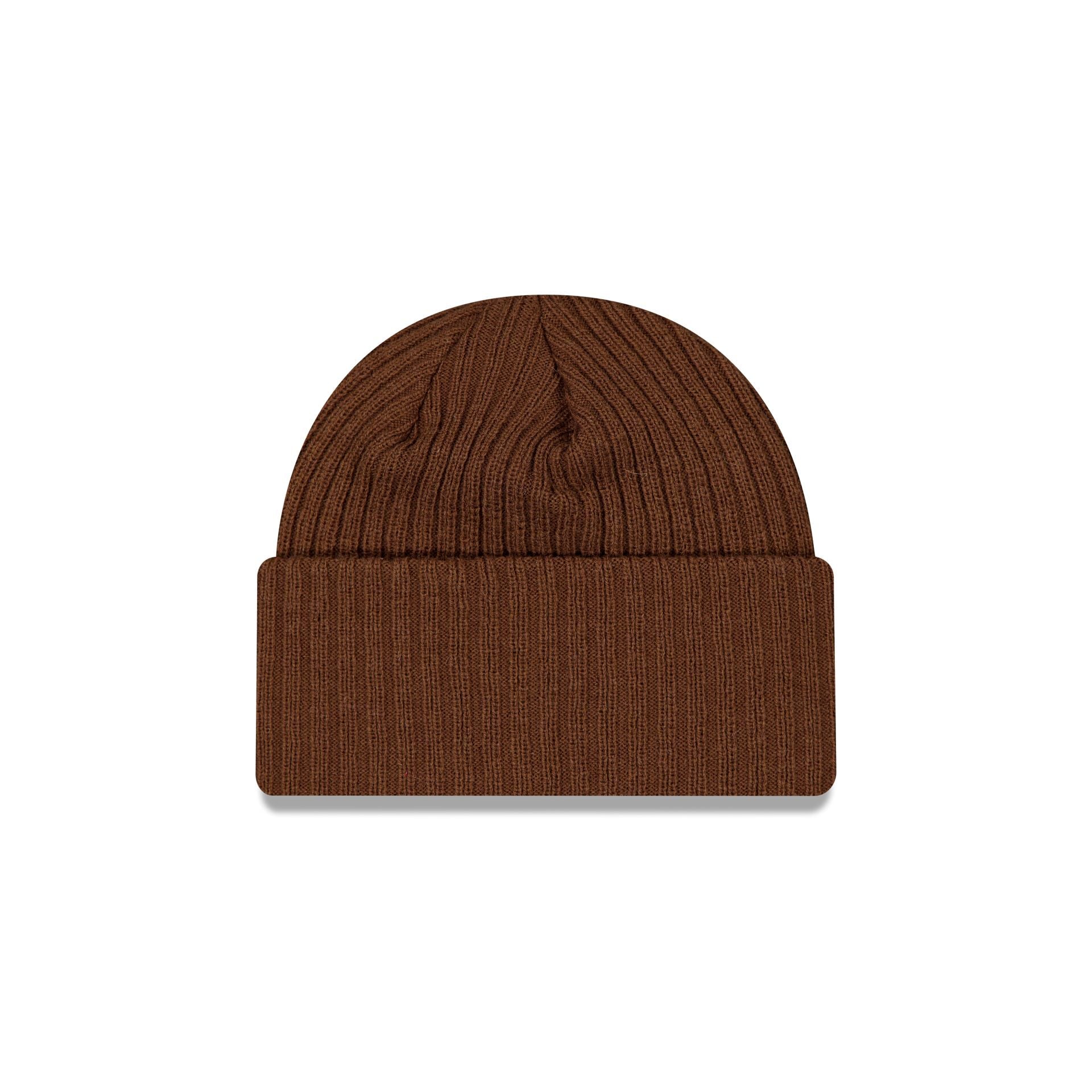 Los Angeles Dodgers Wide Cuff Brown Beanie Hat
