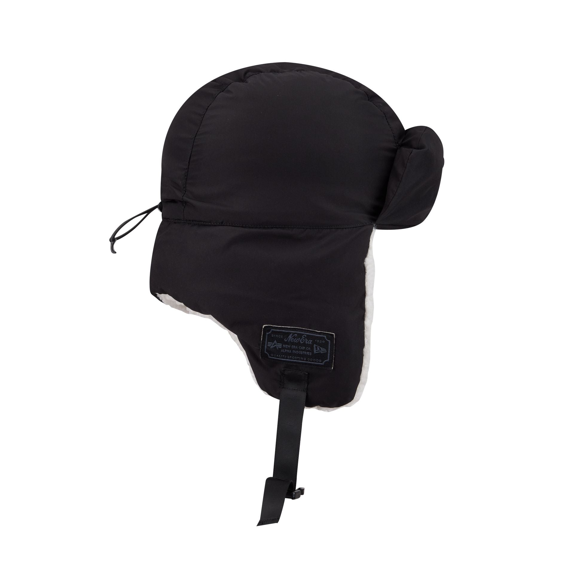 Alpha Industries x Chicago Blackhawks Black Puffer Trapper Hat