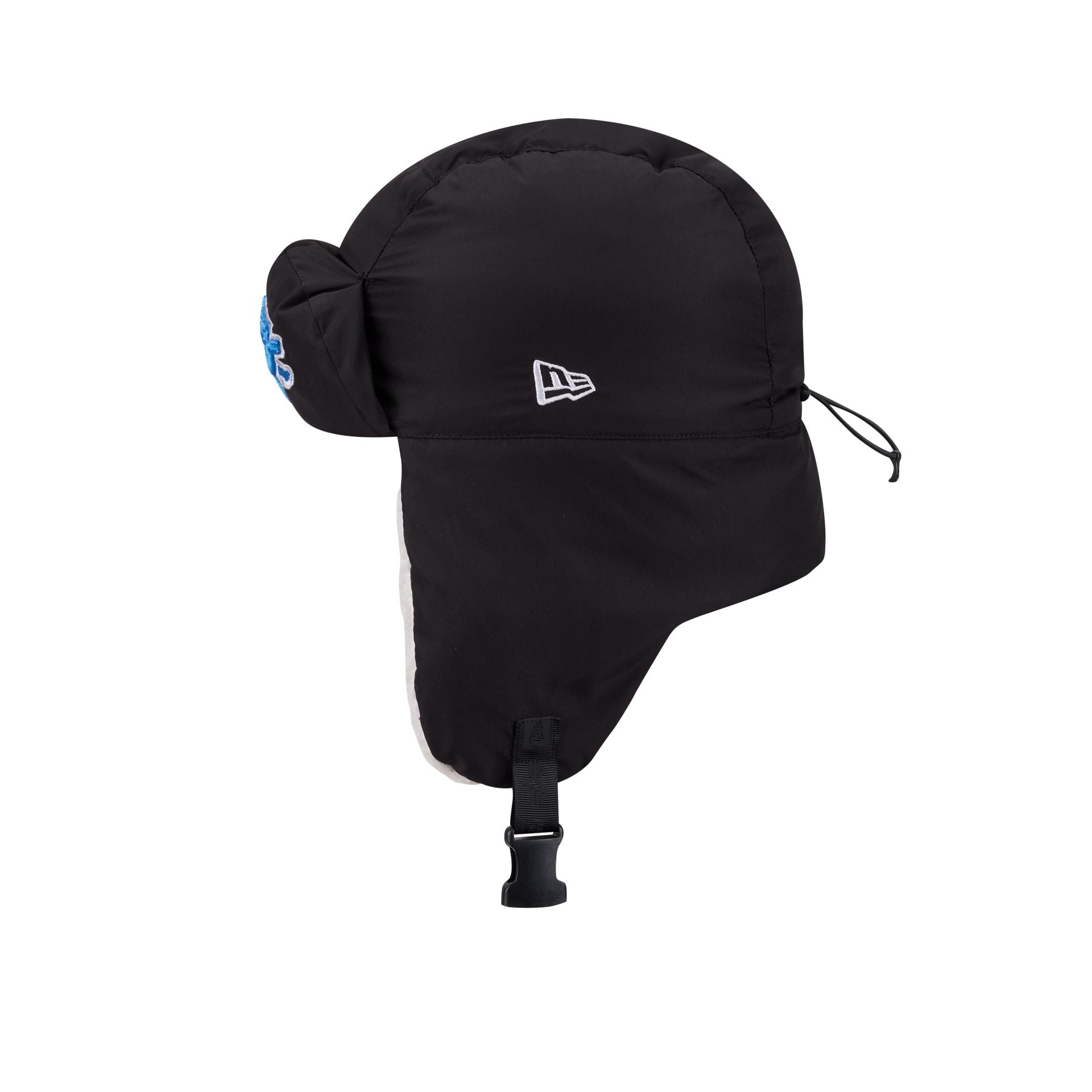 Alpha Industries x Detroit Lions Black Puffer Trapper Hat