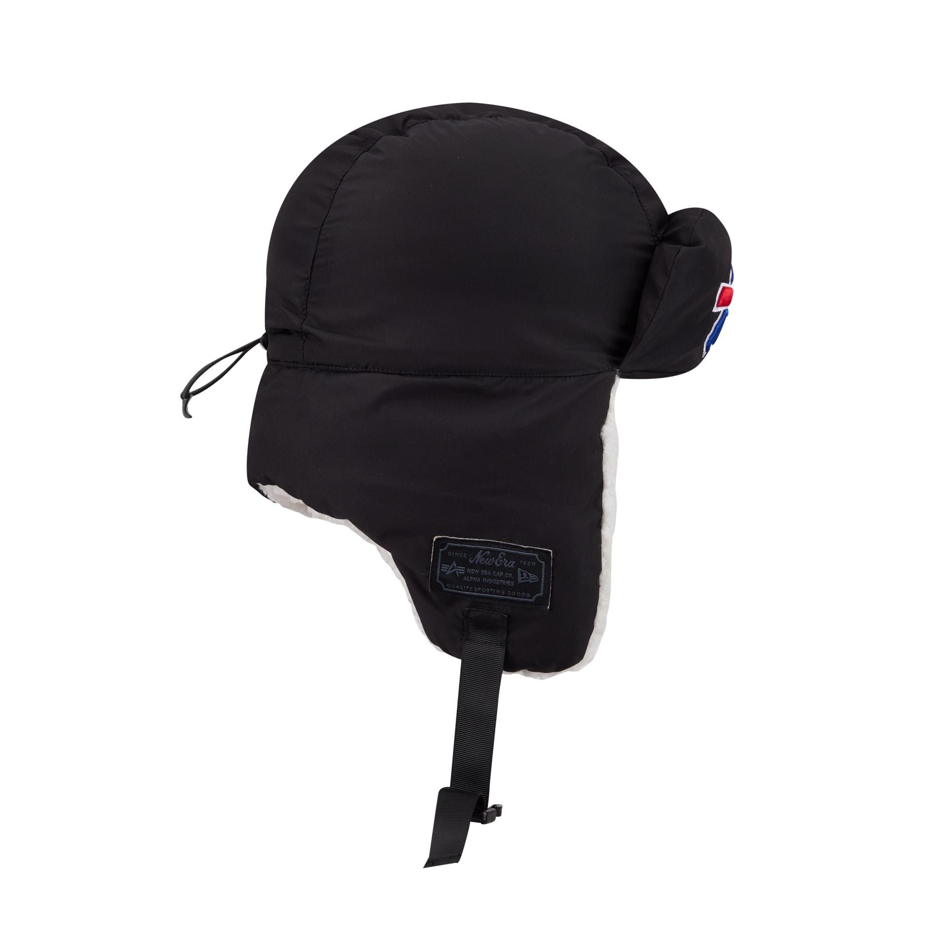 Alpha Industries x Buffalo Bills Black Puffer Trapper Hat