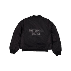 Alpha Industries x Boston Celtics Black 2-in-1 MA-1 Flight Jacket + Vest