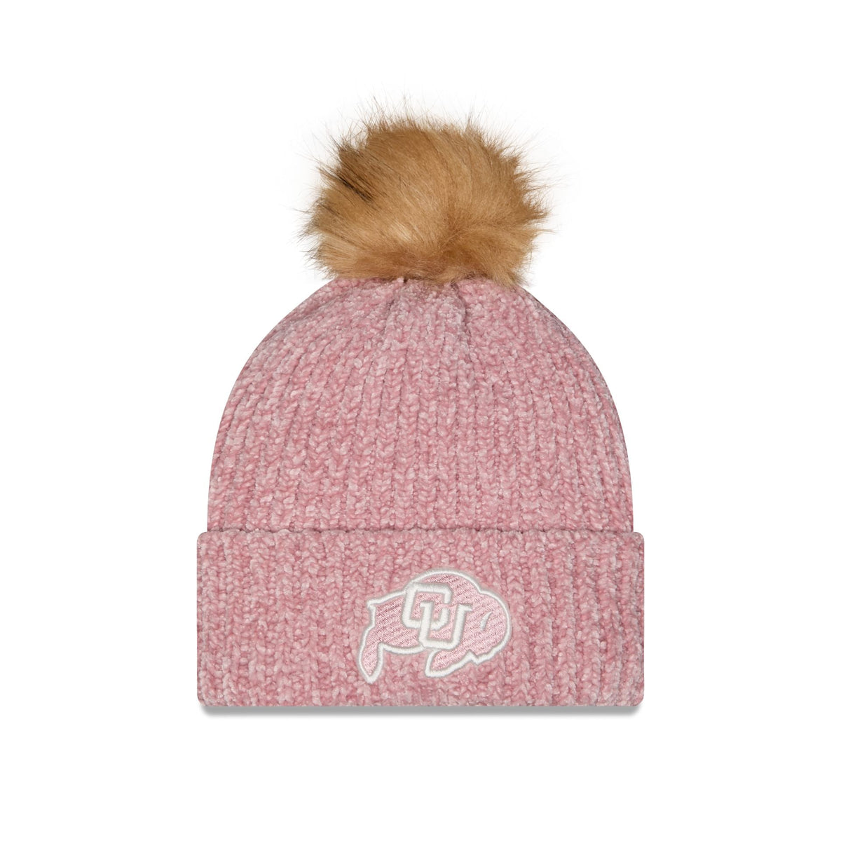 Colorado Buffaloes Women's Pink Pom Knit Hat