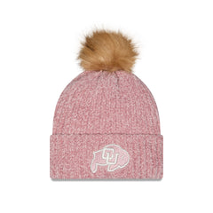 Colorado Buffaloes Women's Pink Pom Knit Hat