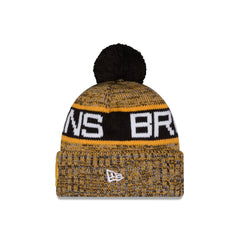 Boston Bruins Tri Color Pom Knit Hat