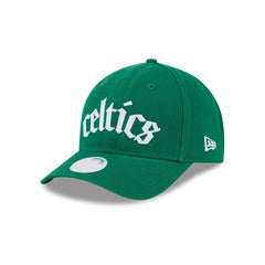 Boston Celtics Gothic Font Women's 9FORTY M-Crown Snapback Hat