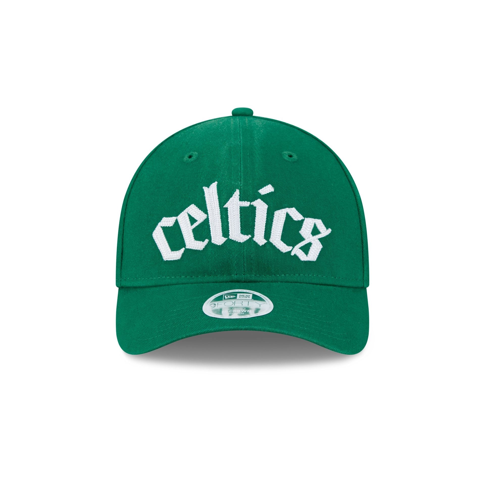 Boston Celtics Gothic Font Women's 9FORTY M-Crown Snapback Hat