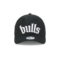 Chicago Bulls Gothic Font Women's 9FORTY M-Crown Snapback Hat