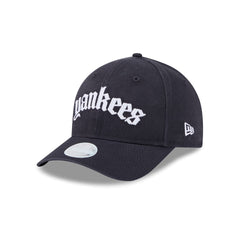 New York Yankees Gothic Font Women's 9FORTY M-Crown Snapback Hat
