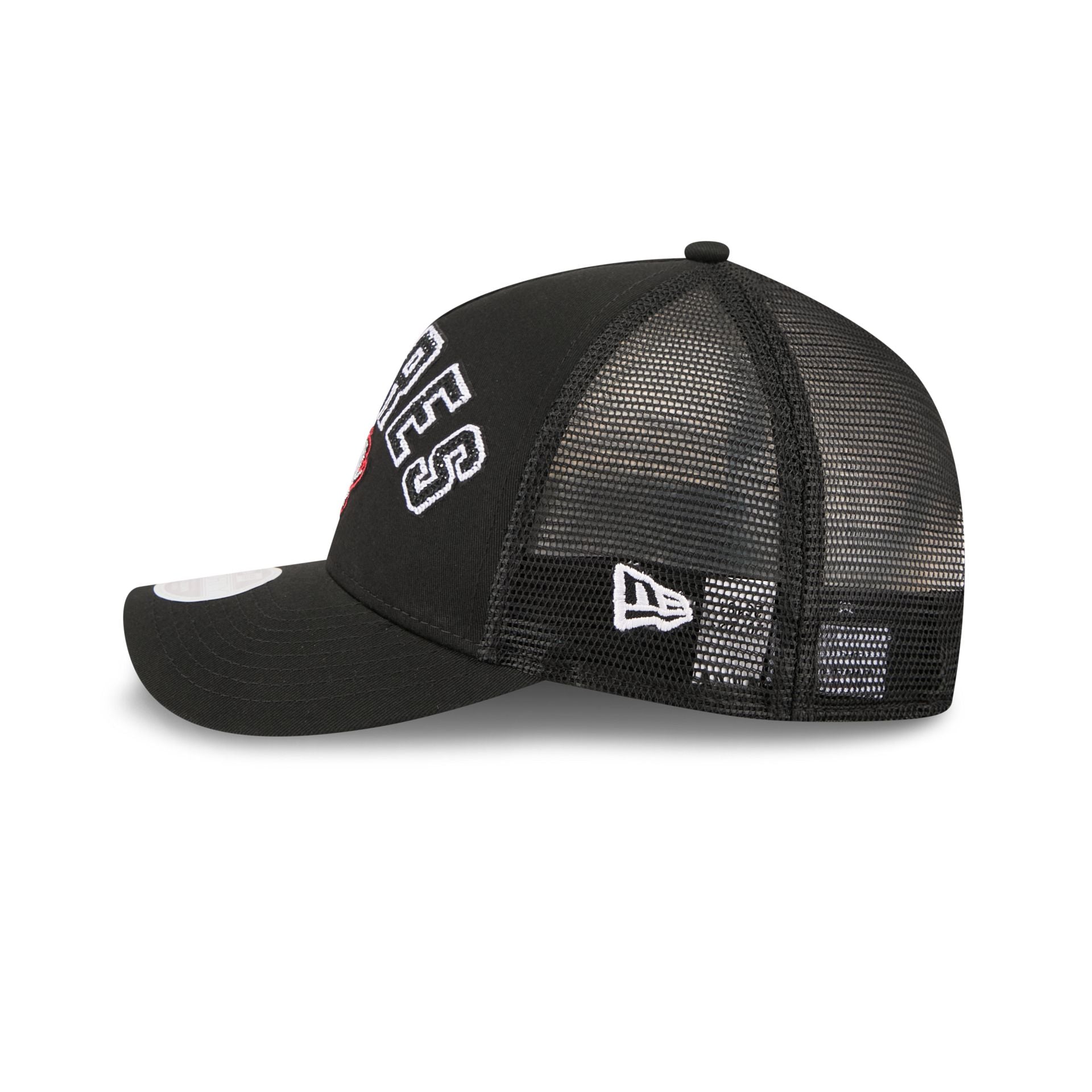 Buffalo Sabres Sequin Wordmark Women's 9FORTY M-Crown A-Frame Trucker Hat