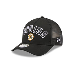Boston Bruins Sequin Wordmark Women's 9FORTY M-Crown A-Frame Trucker Hat