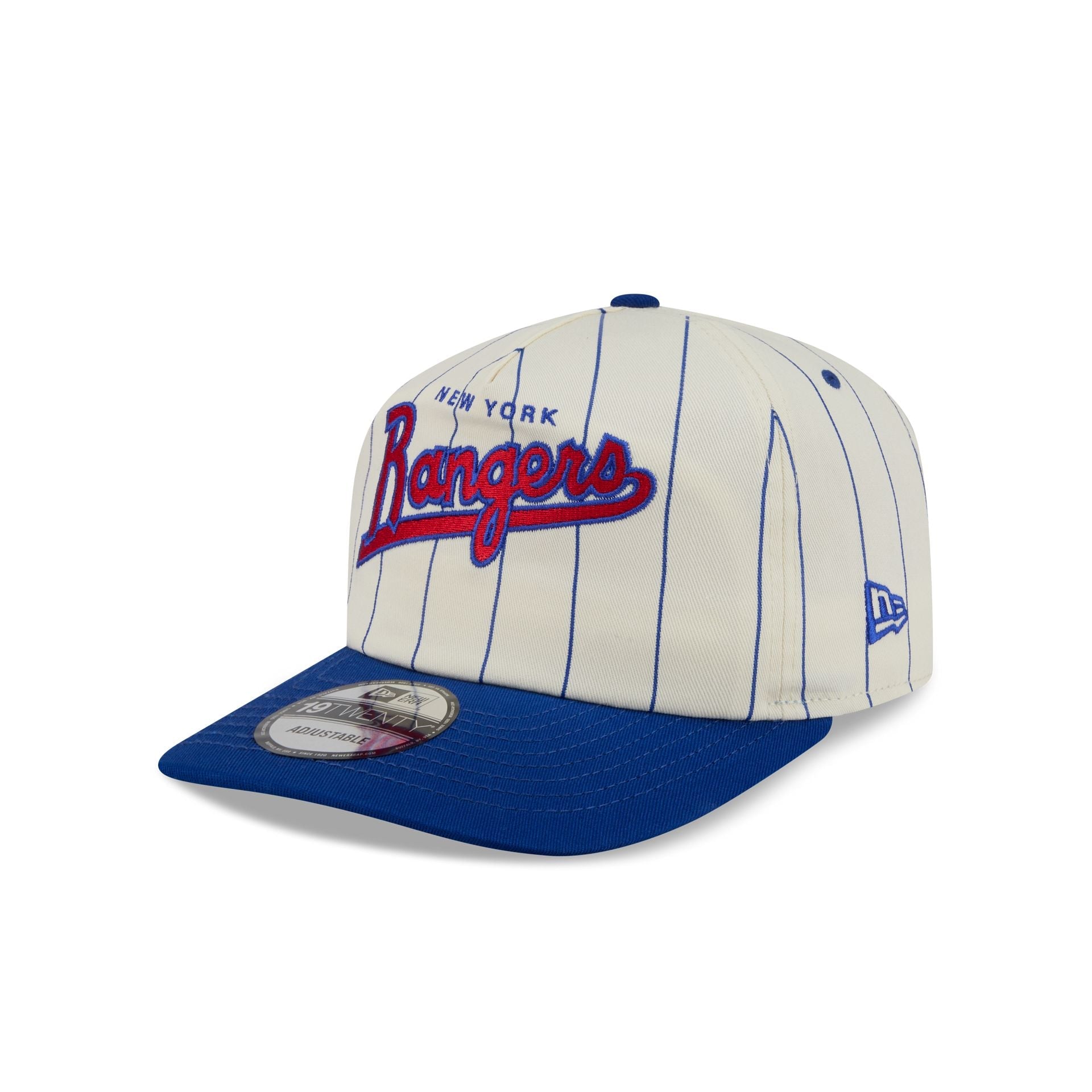 New York Rangers Chrome White Pinstripe 19TWENTY Snapback Hat