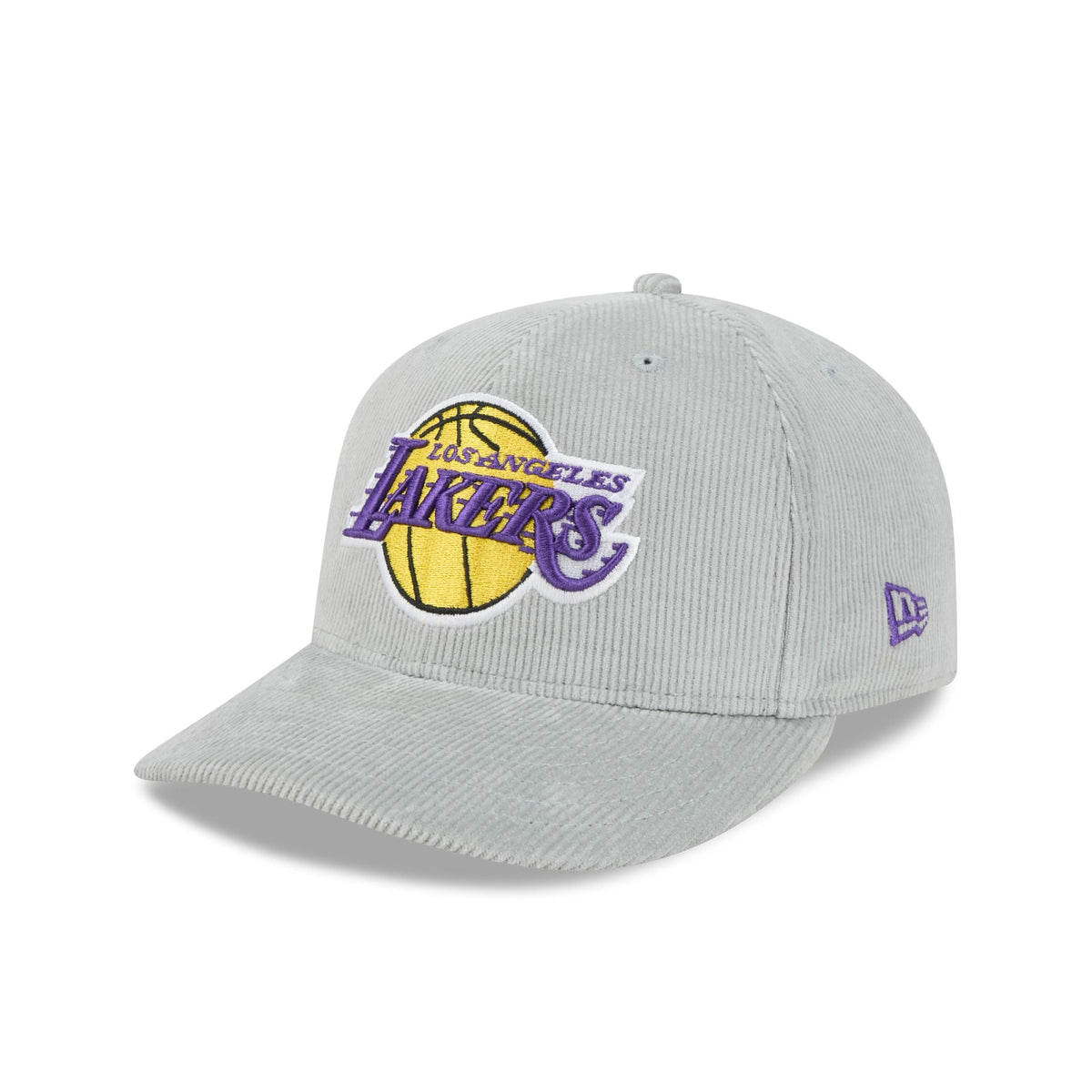 Los Angeles Lakers Light Gray Corduroy 59FIFTY Fitted Hat