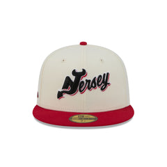 New Jersey Devils Deceptor Chrome White 59FIFTY Fitted Hat