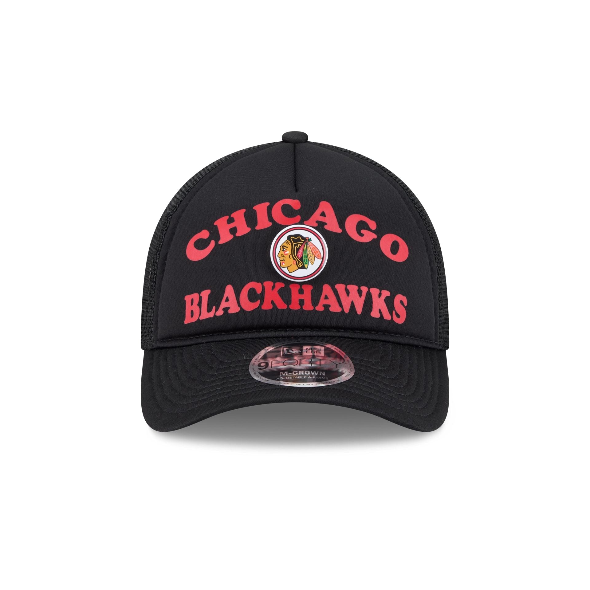 Chicago Blackhawks Button 9FORTY M-Crown A-Frame Trucker Hat