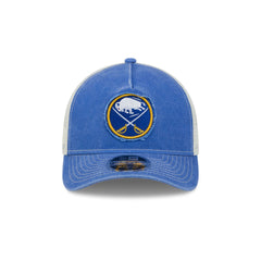Buffalo Sabres Frayed Logo 9FORTY M-Crown A-Frame Trucker Hat