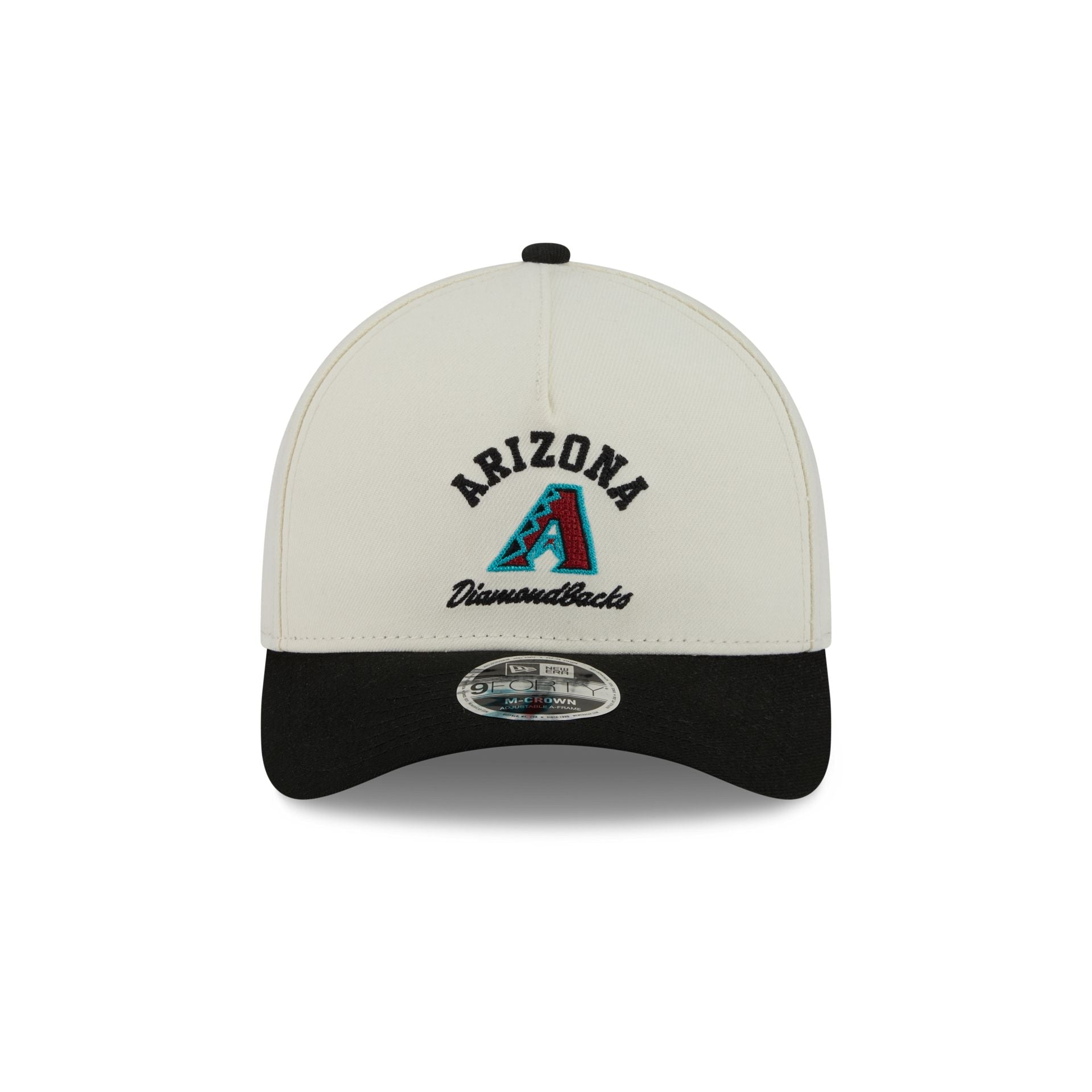Arizona Diamondbacks Arched Graphic Chrome White 9FORTY M-Crown A-Frame Snapback Hat