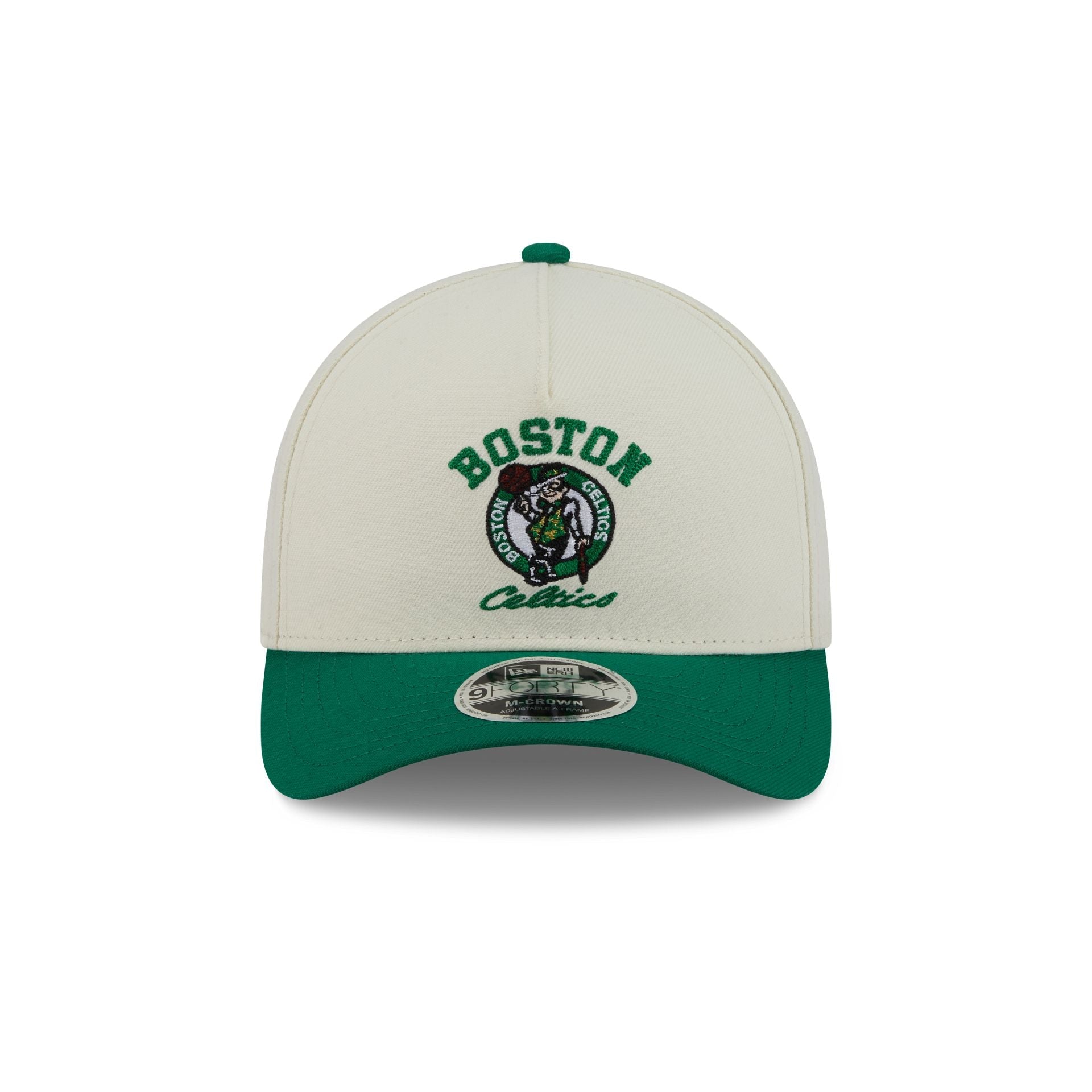 Boston Celtics Arched Graphic Chrome White 9FORTY M-Crown A-Frame Snapback Hat