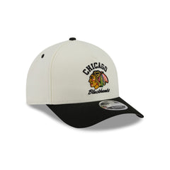 Chicago Blackhawks Arched Graphic Chrome White 9FORTY M-Crown A-Frame Snapback Hat