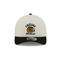 Chicago Blackhawks Arched Graphic Chrome White 9FORTY M-Crown A-Frame Snapback Hat