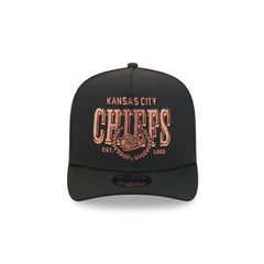 Kansas City Chiefs Gold Laurel Black 9FIFTY A-Frame Snapback Hat