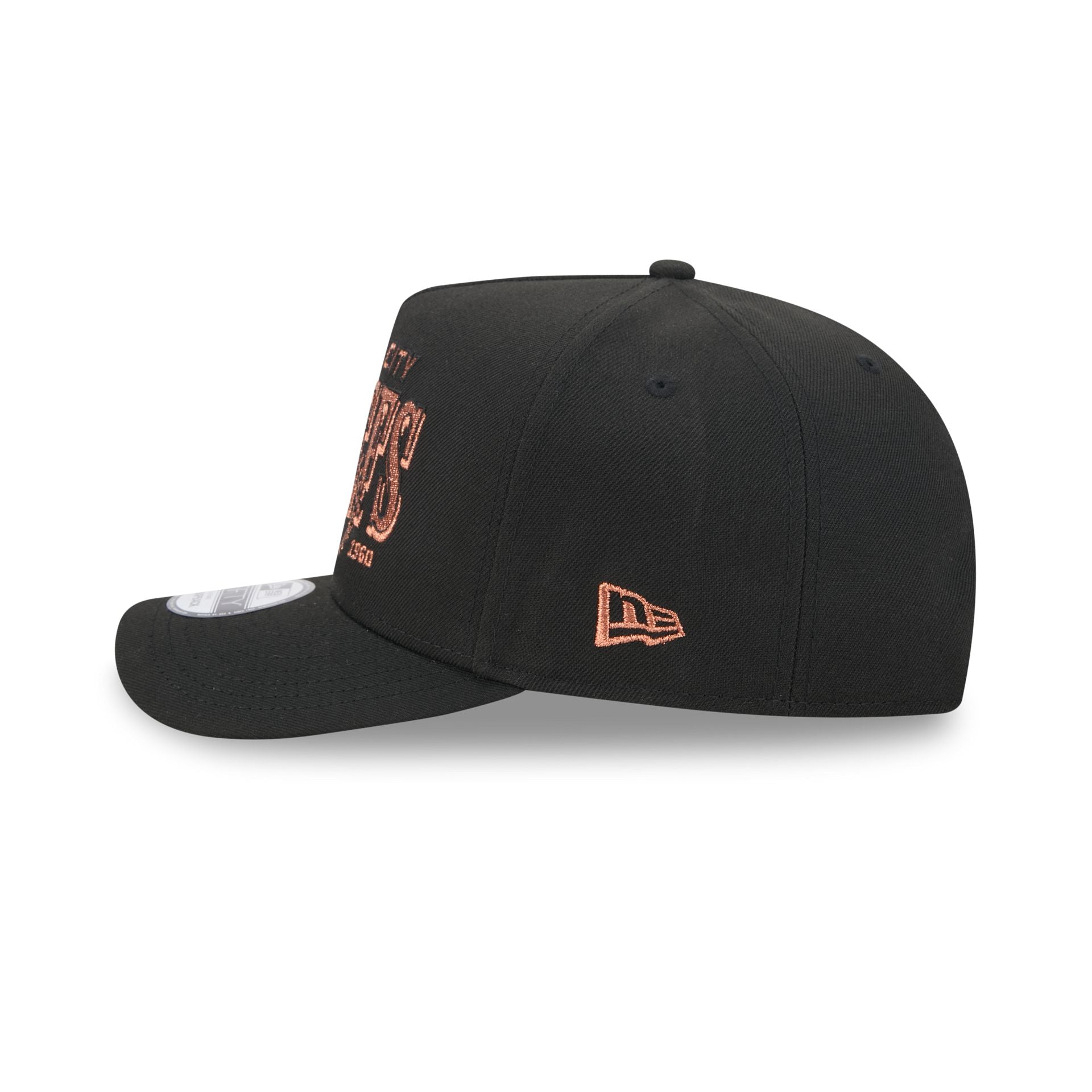 Kansas City Chiefs Gold Laurel Black 9FIFTY A-Frame Snapback Hat