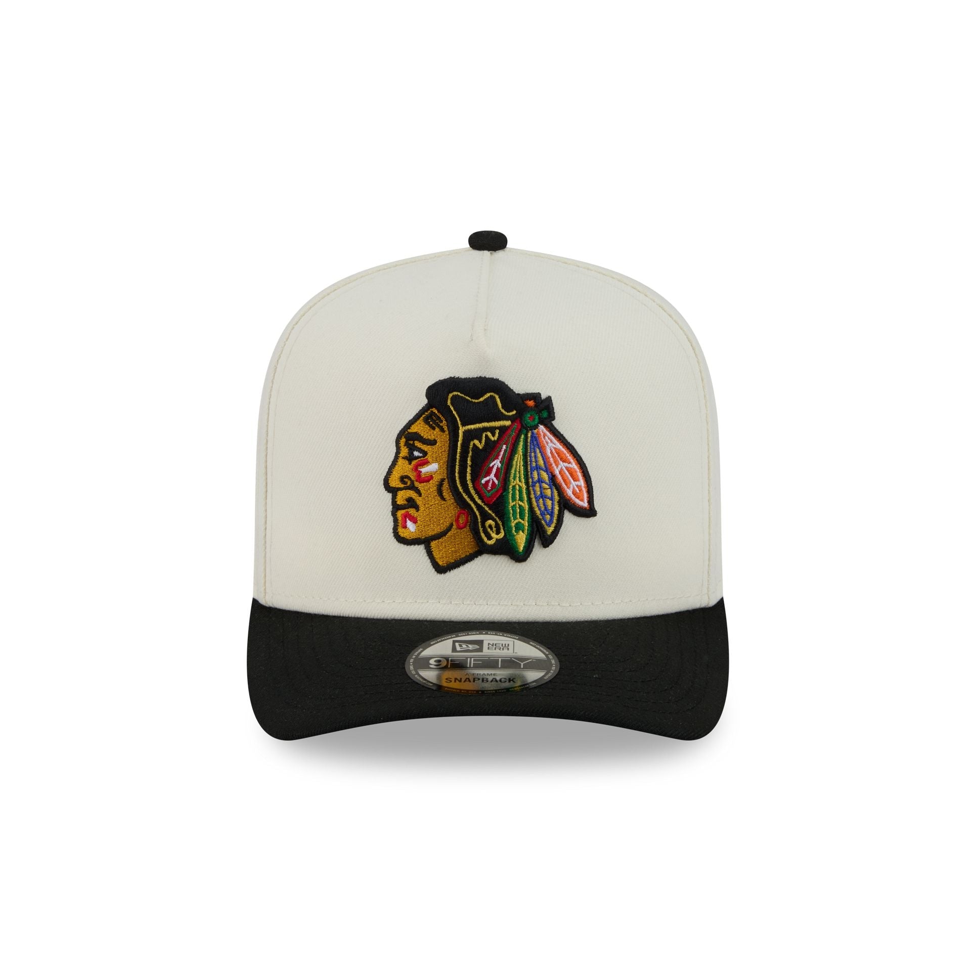 Chicago Blackhawks Statement Back Chrome White 9FIFTY A-Frame Snapback Hat